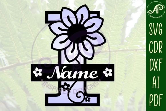 Download Letter I Flower Layer Monogram SVG File - Premium Resources