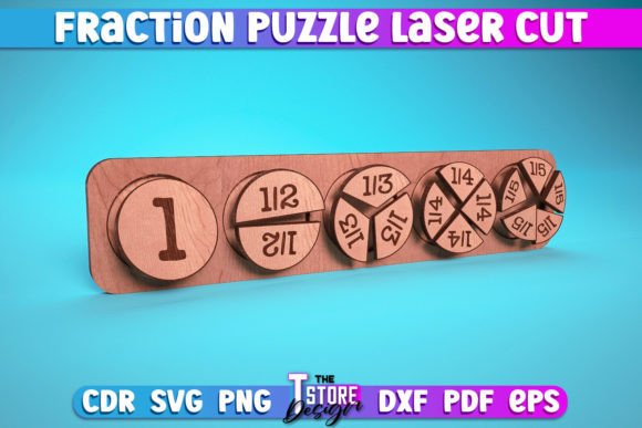 Download Fraction Puzzle Laser Cut SVG | Puzzle - Premium Resources